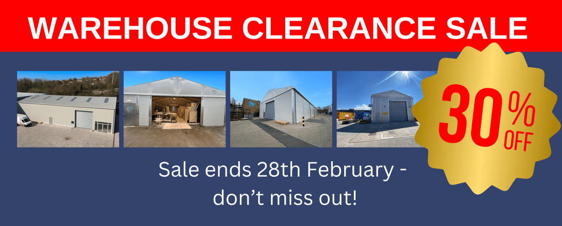 New Warehouse clearance sale landing page banner